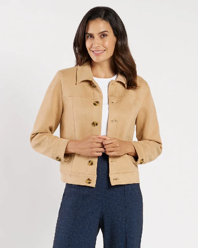 Chic Outfits Hudson Jacket - Faux Suede