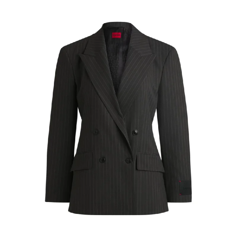 Redefining Women's Style Regular-fit blazer in pinstripe stretch material