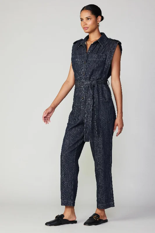 Feminine Allure Sleeveless Utility Jumpsuit