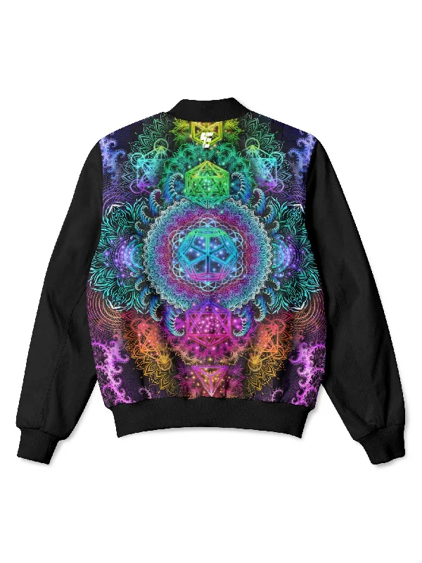 Fashion-Forward Platonic Mandala V2 Bomber Jacket