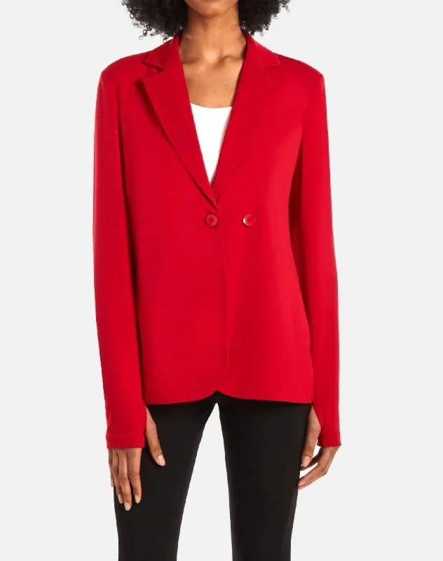 Feminine Elegance Streak Jacket In Red