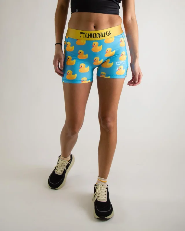 Chic Sophistication Women's Rubber Ducky 3" Compression Shorts