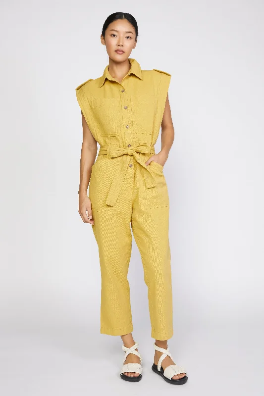 Refined Look Utility Buttondown Jumpsuit