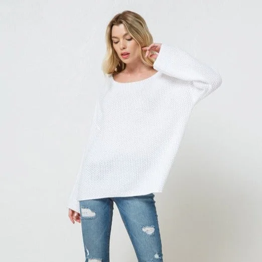 New In This Season Knitted Sweater (White)