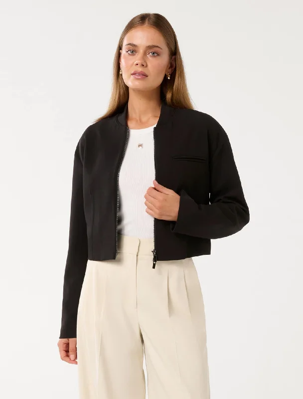 Cottagecore Rustic Charm Style Maddison Formal Bomber Jacket