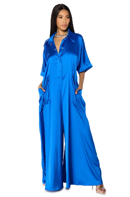 The Latest Trends SHE'S RICH OVERSIZED SATIN JUMPSUIT