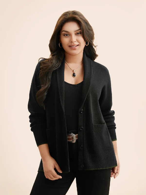 Dive Into Trendy Women's Fashion Supersoft Essentials Solid Shawl Collar Cardigan