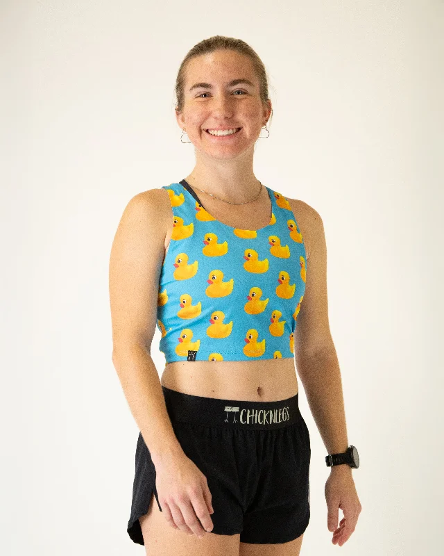 Romantic Flair Women's Rubber Ducky PWR Crop Top