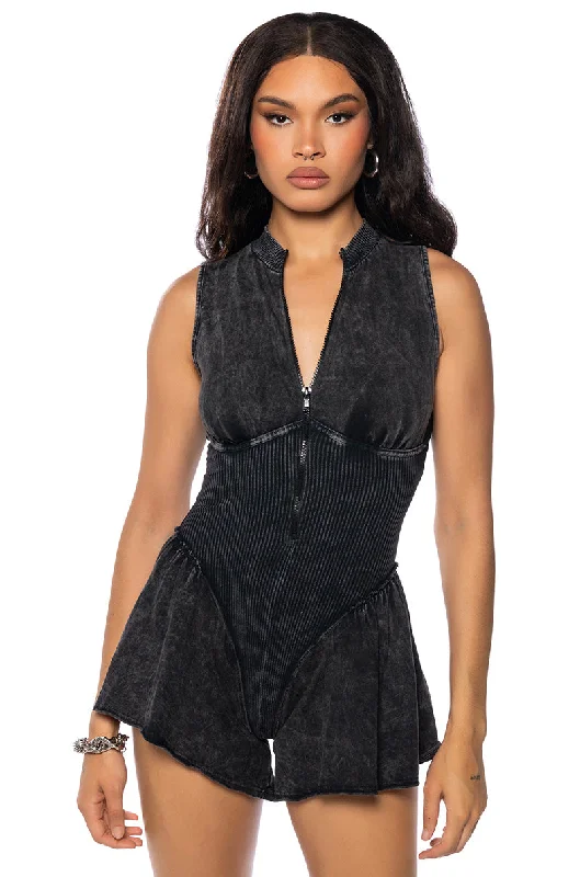 Your Timeless Wardrobe Awaits MOVE LIKE THAT MINERAL WASH ROMPER