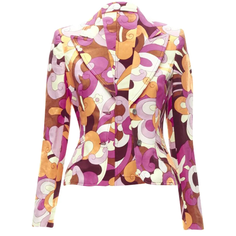 Elegant Ensemble D&G Dolce & Gabbana Flower Power psychedelic print casual blazer jacket