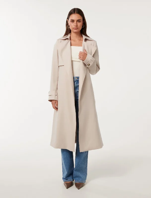 Sophisticated Cut Emma Soft Trench Coat