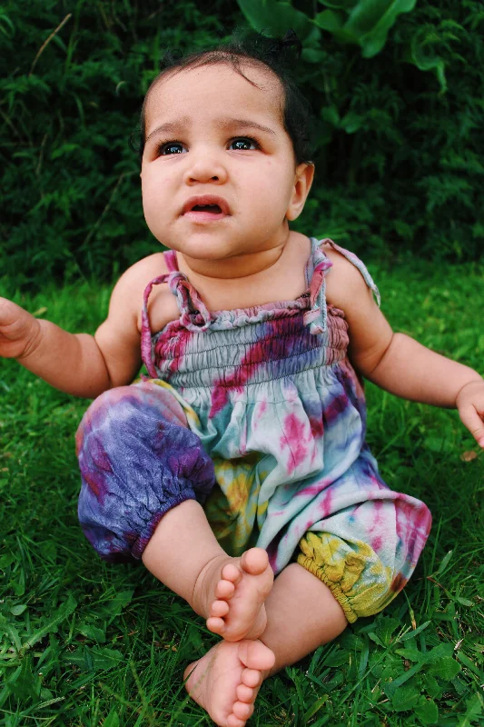 Feminine Elegant Childrens Tie Dye Jumpsuit