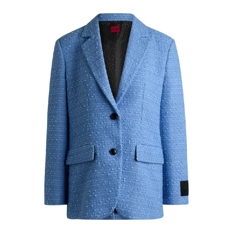 Trendy Threads Relaxed-fit jacket in textured bouclé