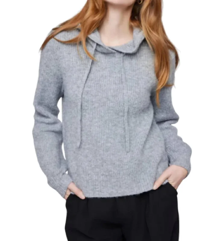 Imeless Style Alanis Pullover Hoodie In Heather Graphite