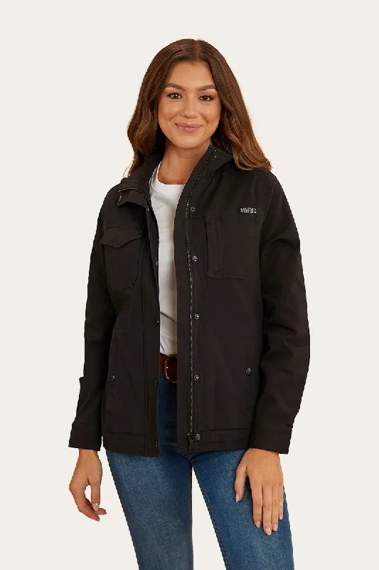 Floral Style Rothbury Womens Jacket - Black