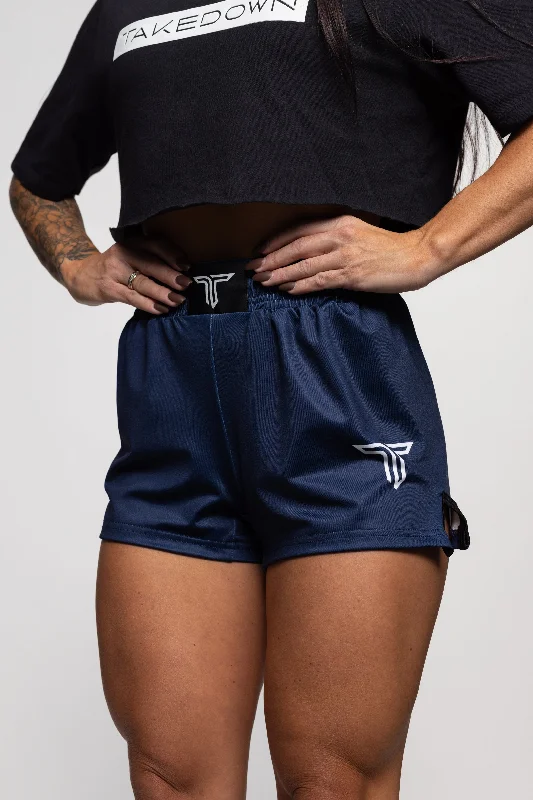 Trend Setting Threads Essential Women's Fight Shorts (3" Inseam) - Navy