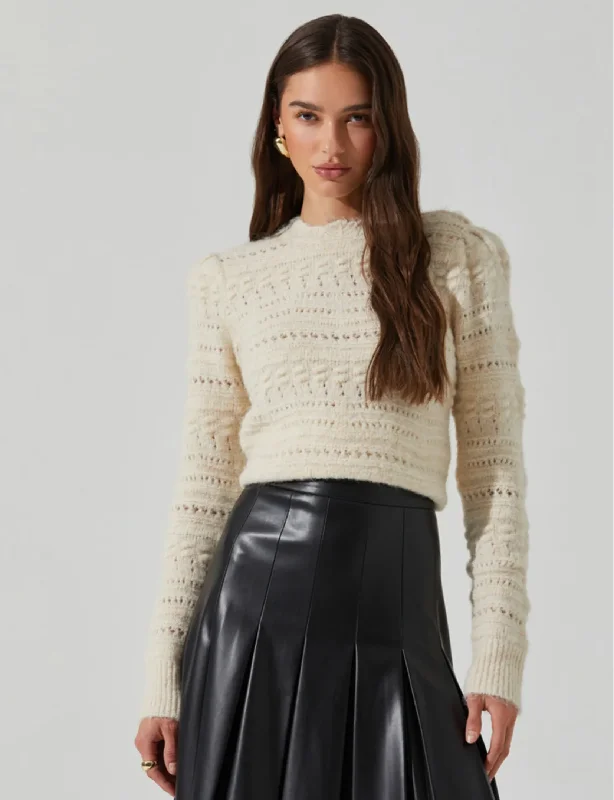 Chic Style, Always In Vogue Pelloni Sweater, Cream