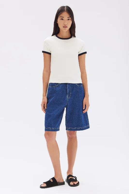 Minimalist Elegant Relaxed Denim Short