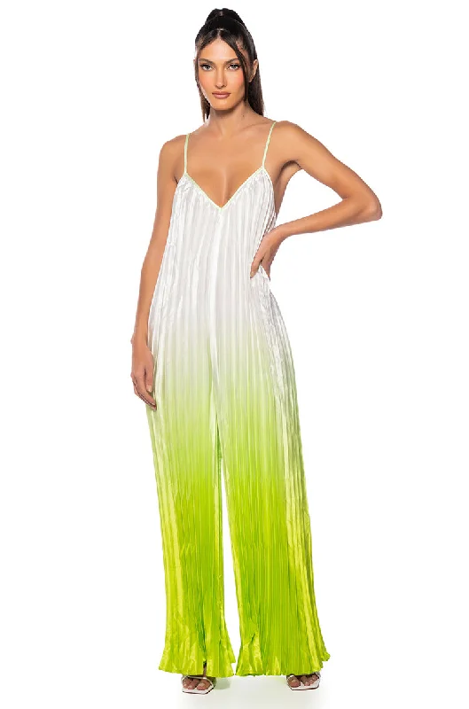 Modern Glamour MEL V NECK PLEATED JUMPSUIT