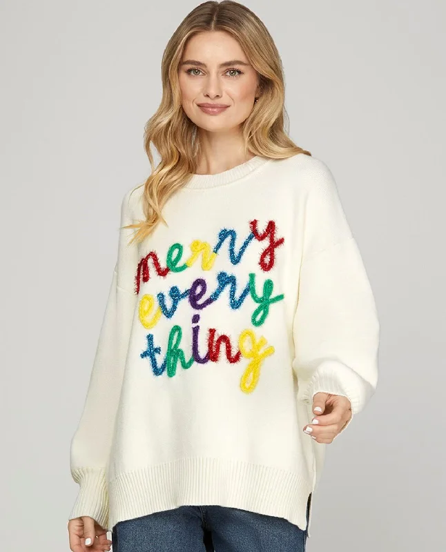 Odd Size Clearance Sale Merry Everything Sweater