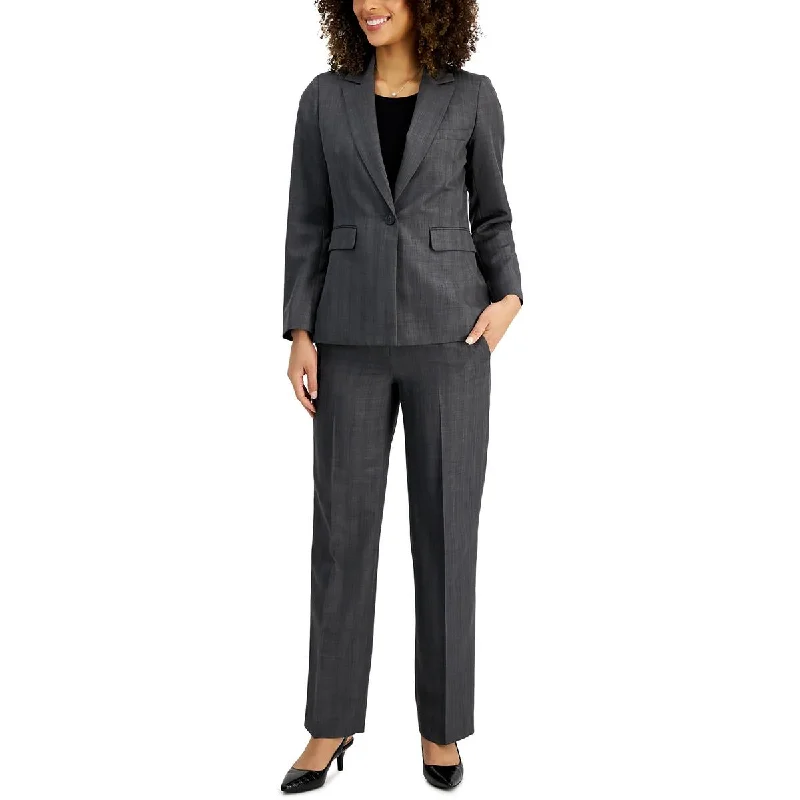 Evening Elegance Petites Womens 2 PC Business Pant Suit