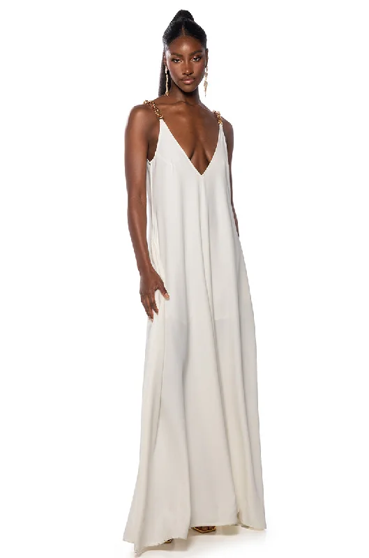 Everyday Glamour SICILY OVERSIZED SLEEVELESS JUMPSUIT IN WHITE